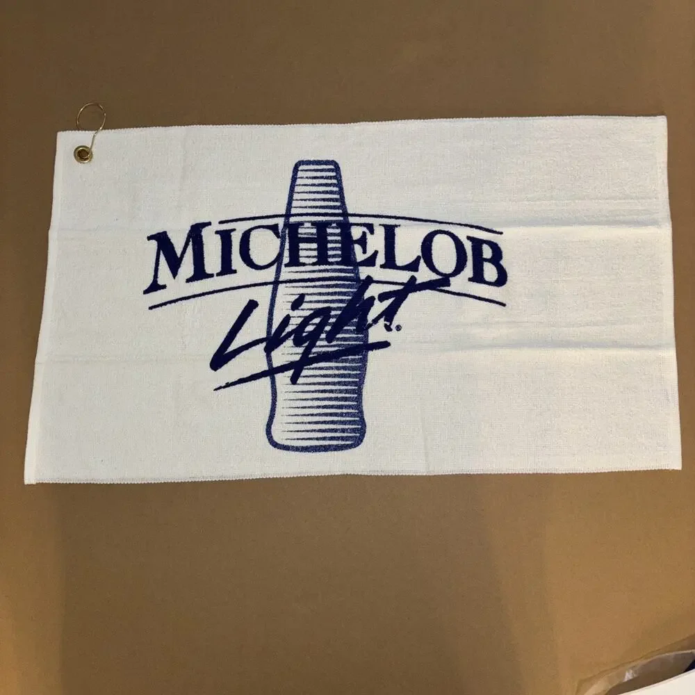 Vintage 90s Michelob Light Golf Towel New In Bag Made In USA